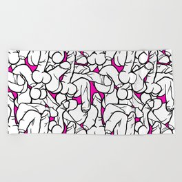Schlong Song in Pink, All the Penis! Beach Towel