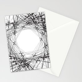 ABSTRACT BLACK LINE BURST. Stationery Card