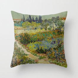 Garden at Arles by Vincent Van Gogh Throw Pillow