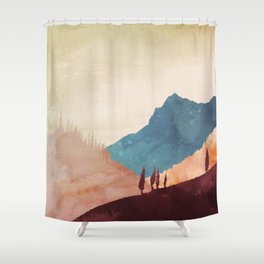 Abstract Mountainscape  Shower Curtain