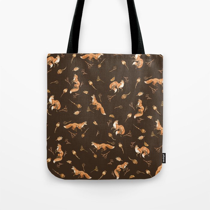Foxes pattern Tote Bag