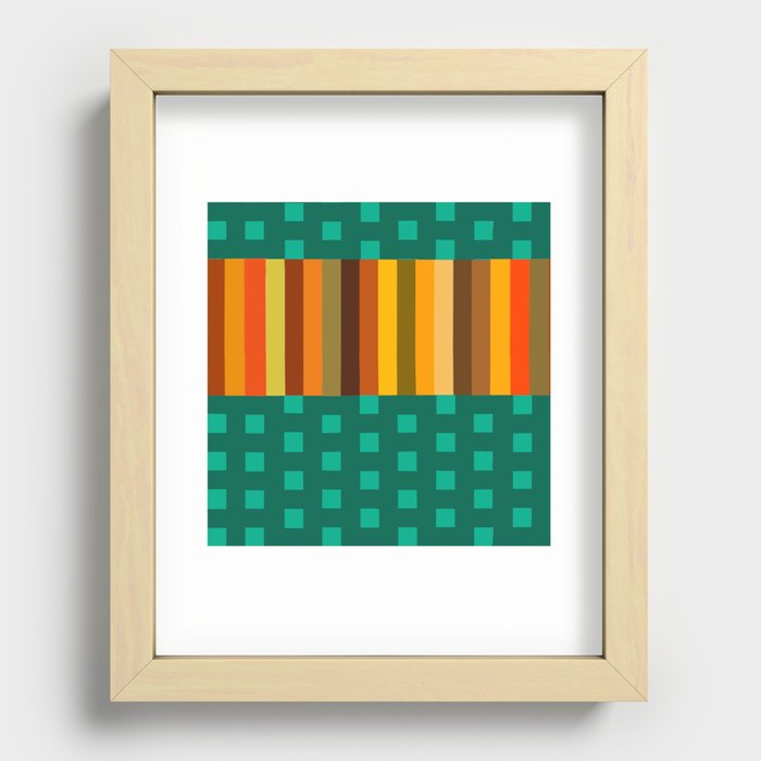 New Fall Colors Pattern Recessed Framed Print