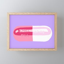 Chill Pill Lavender Framed Mini Art Print
