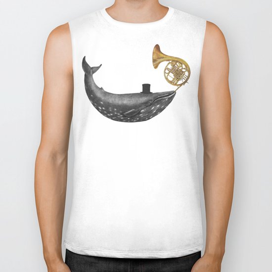 Whale Song - colour option Biker Tank