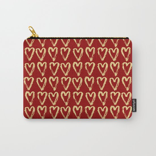 Hearts Of Gold Carry-All Pouch