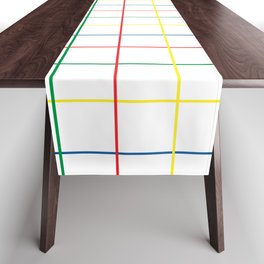 Primary Windowpane Grid Table Runner
