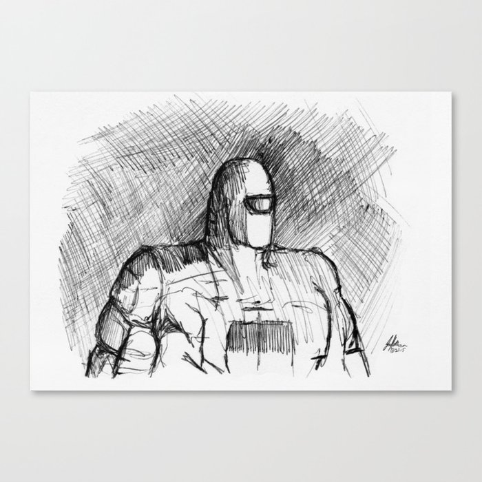 Warbot Sketch #012 Canvas Print