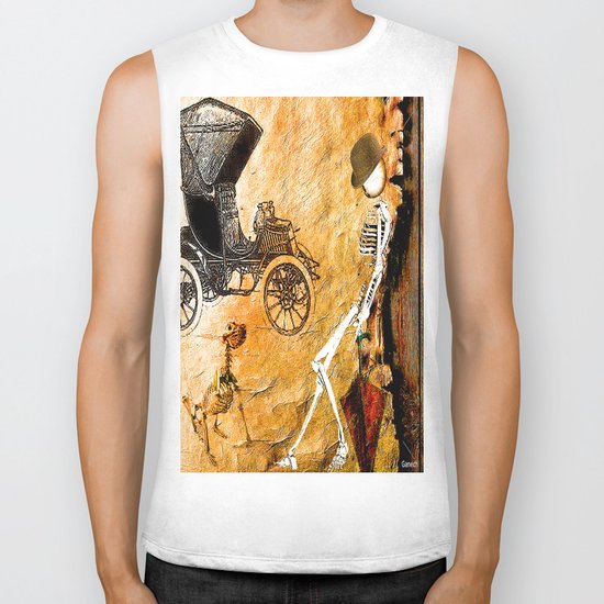 Monsieur Bone take a break Biker Tank