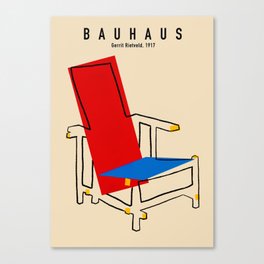 Bauhaus Beach Chair Poster Gerrit Rietveld 1917 Canvas Print