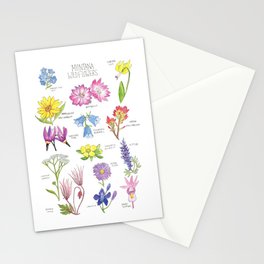 Montana Wildflowers Chart Stationery Cards