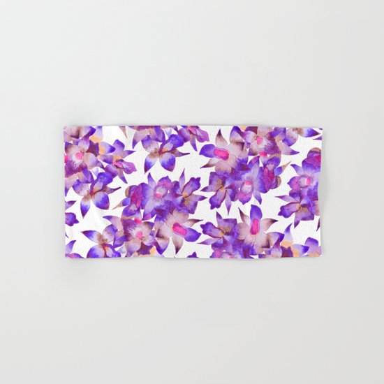 Vintage Floral Violet Hand & Bath Towel