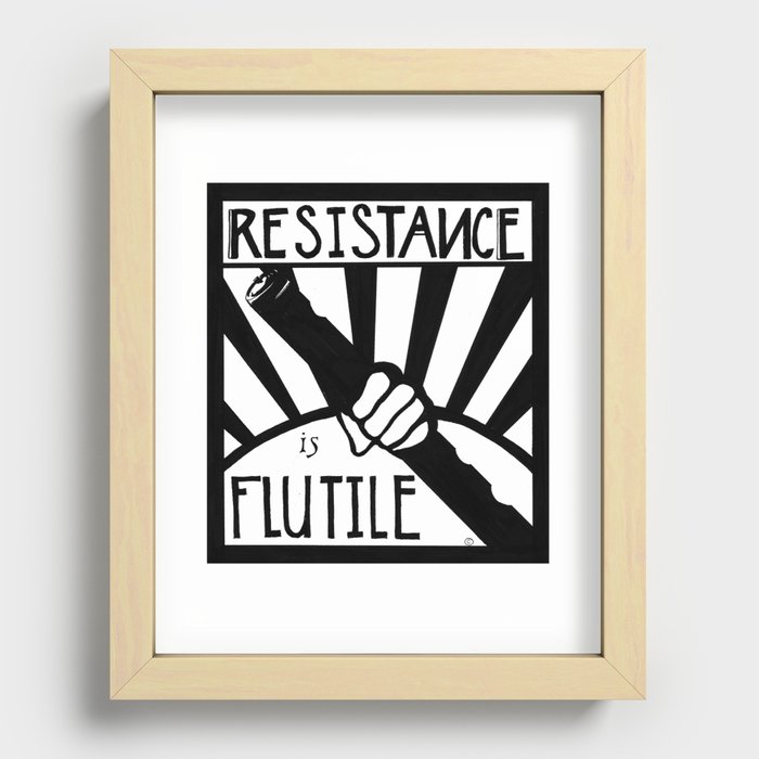 Resistance is Flutile Recessed Framed Print
