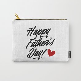 Simple Happy Father's Day Calligraphy Carry-All Pouch