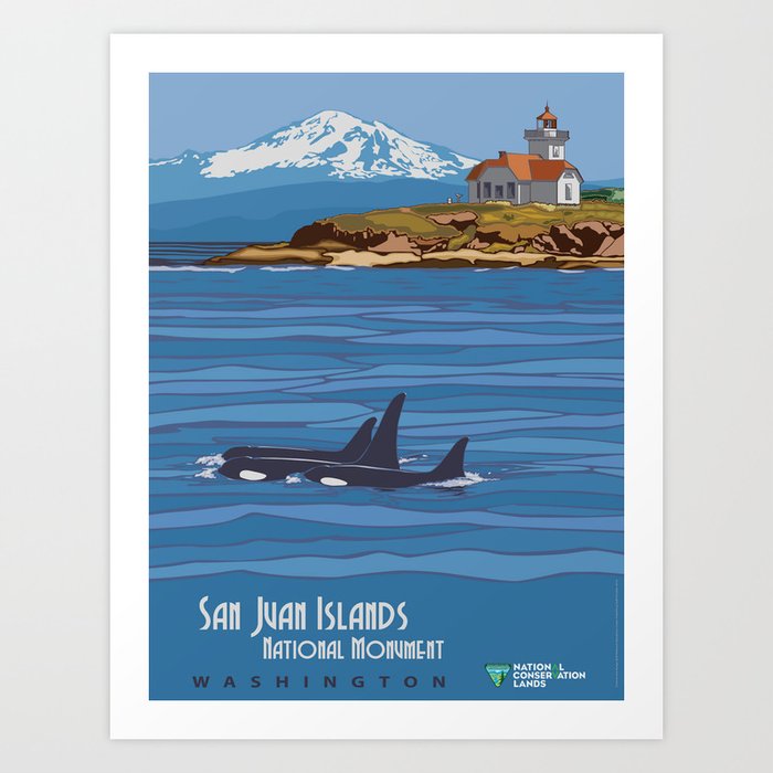 Vintage poster - San Juan Islands Art Print