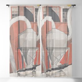 Charles Demuth - Machinery 1920  Sheer Curtain