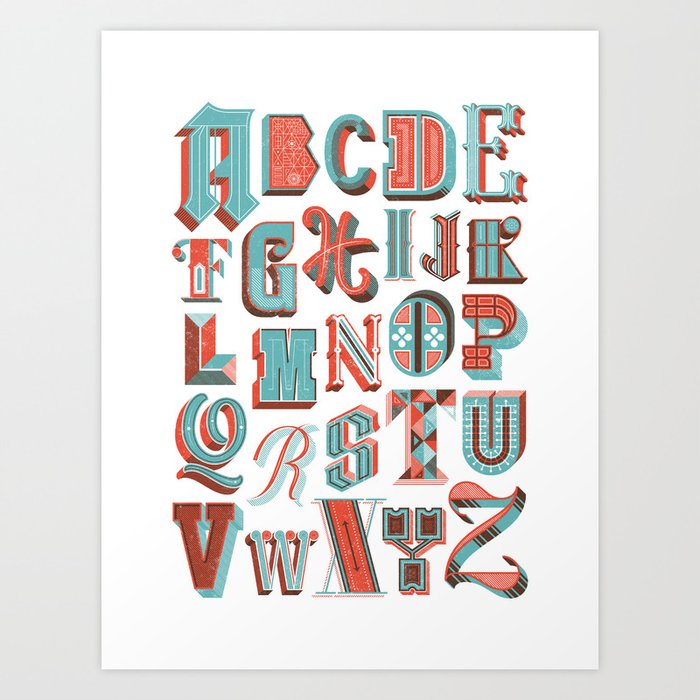 Alphabet Poster Art Print