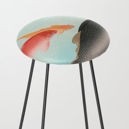 Common and Golden Carp Counter Stool