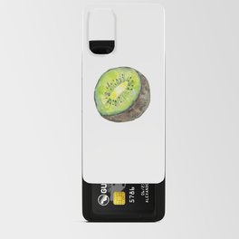 painting half kiwi fruit isolated on a white background. watercolor illustration Android Card Case