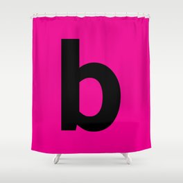 letter B (Black & Magenta) Shower Curtain