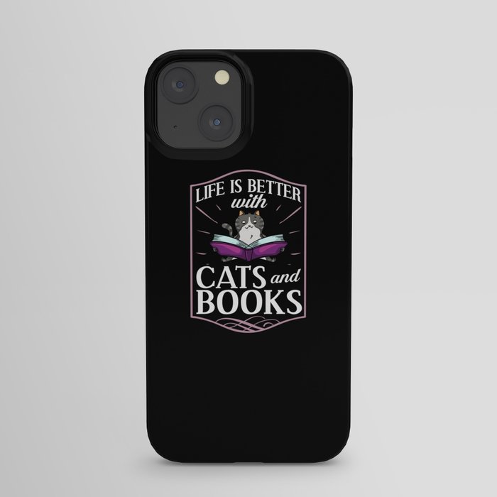 Cat Read Book Reader Reading Librarian iPhone Case