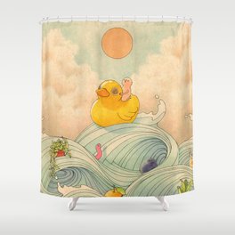 Duck at Sea Shower Curtain