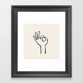 OK hand Framed Art Print