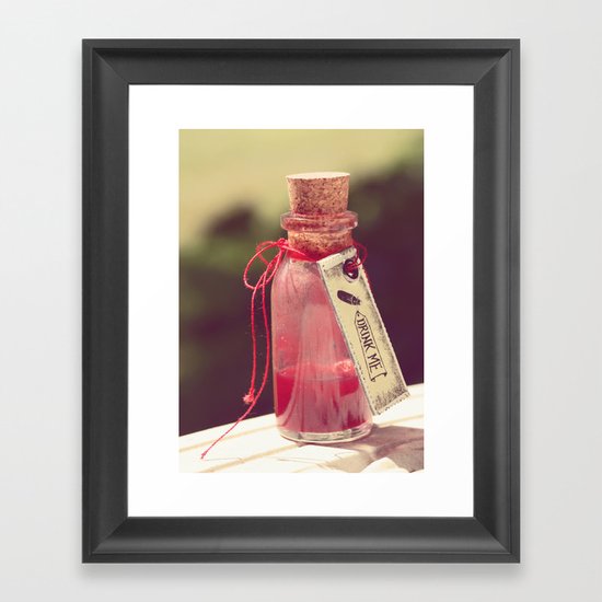 Drink me Framed Art Print