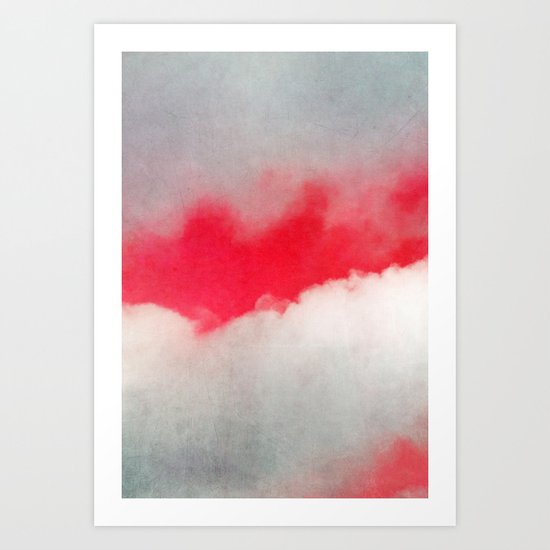pink clouds Art Print