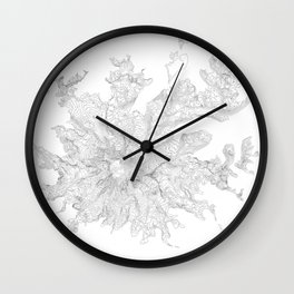 Mount Rainier, WA Contour Map In White Wall Clock