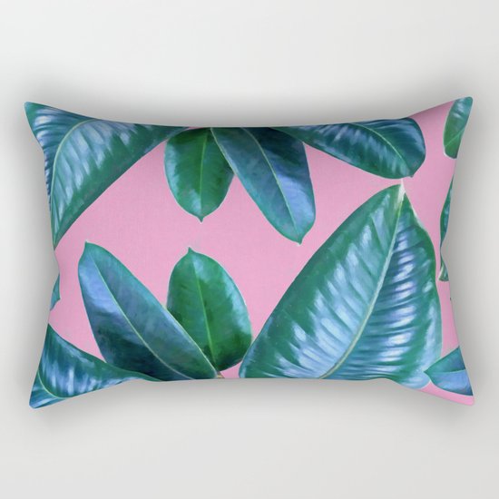 Ficus Elastica Rectangular Pillow