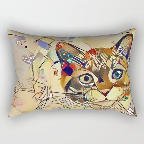 Cat Basil Rectangular Pillow