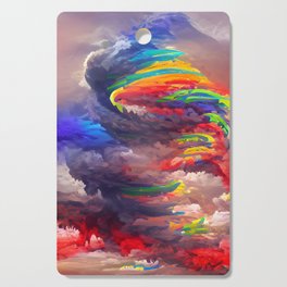 Rainbow Tornado Cutting Board