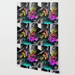 Abstract colorful modern rain Wallpaper