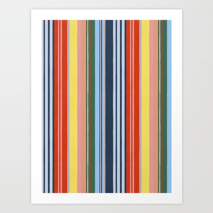 Summer Stripes Art Print