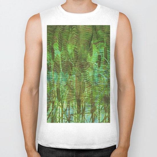 Blue Reed Biker Tank