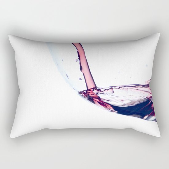 Red Wine Splash Rectangular Pillow