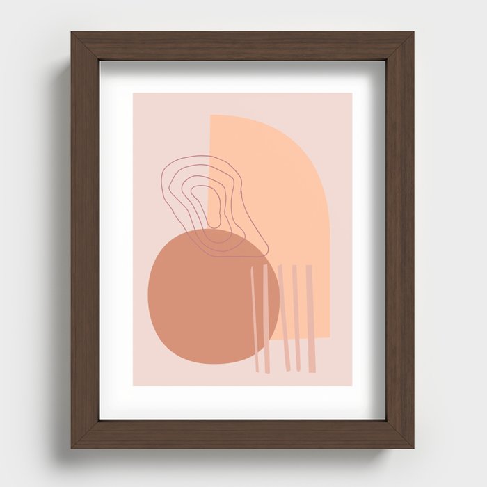 Peach Blush  Recessed Framed Print