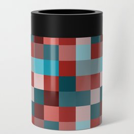 Geometric pattern with colorful squares Can Cooler
