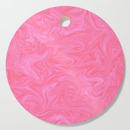 Hot Pink Liquid Marble Cutting Board
