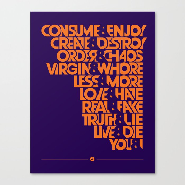 The "&" Poster Canvas Print