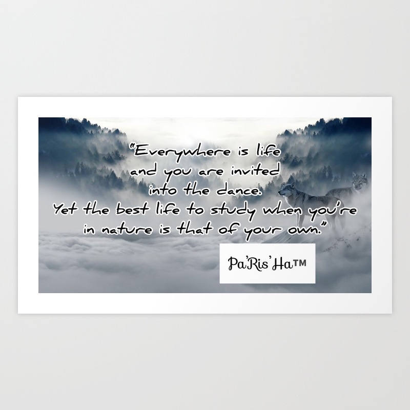 Inspirational Quotes From Pa Ris Ha Art Print By Liberation Society6