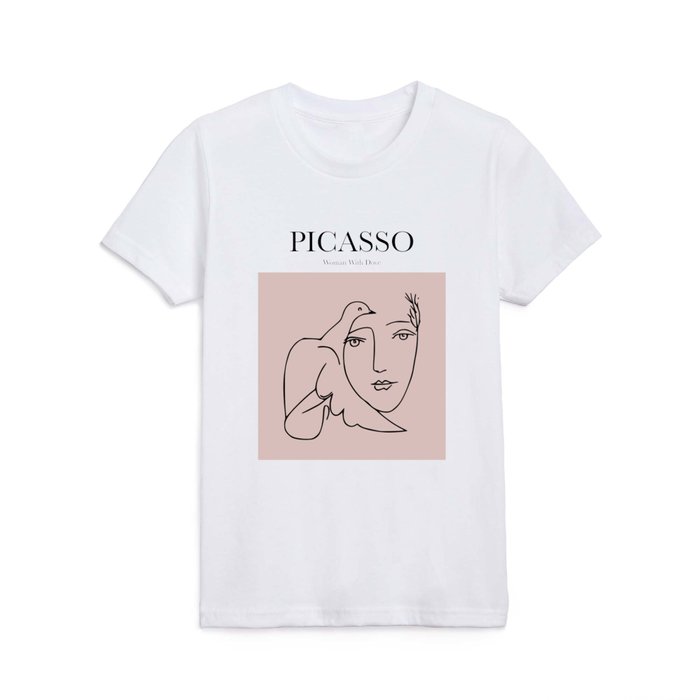 Picasso - Woman with Dove Kids T Shirt