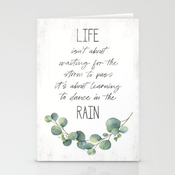 Dance in the Rain Art Wall Indoor Room Stationery Cards