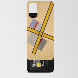 Yellow Cross Q.7 by Laszlo Moholy-Nagy Android Card Case