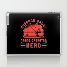 Crane Operator Husband Daddy Construction Site Laptop Skin