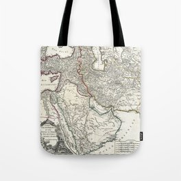 Map of Persia, Arabia and Turkey - Vaugondy - 1753 vintage pictorial map  Tote Bag