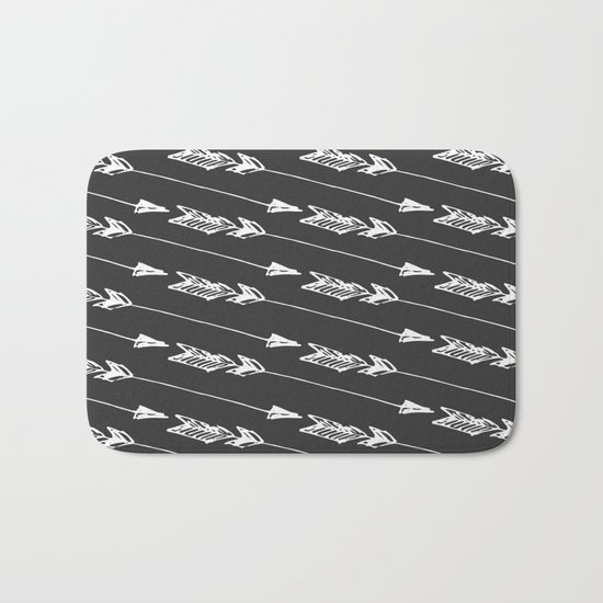 Arrow Pattern (Dark Gray) Bath Mat