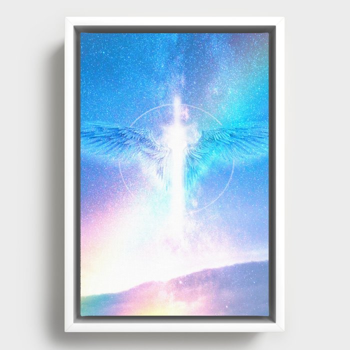 Archangel Michael The Protector Framed Canvas