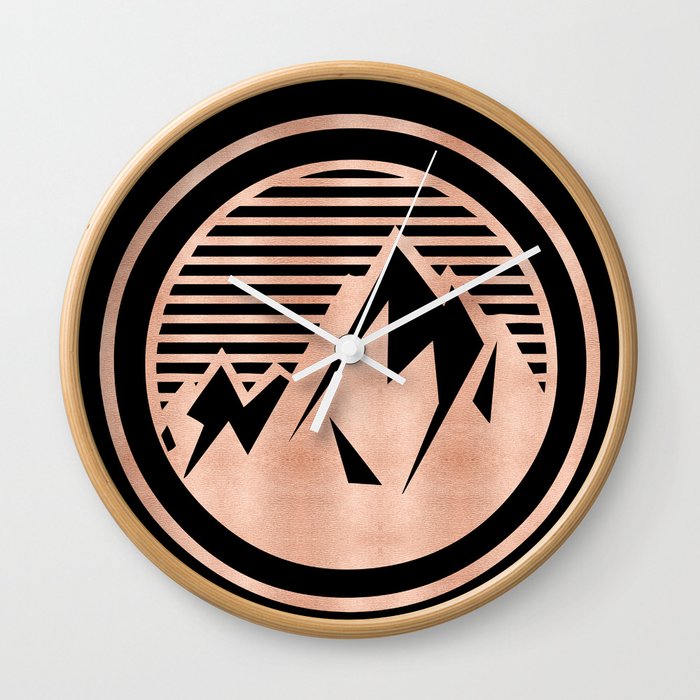 THE MOUNTAIN Rose Gold Wall Clock