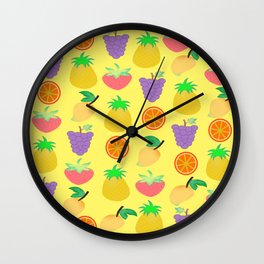 We love food & fruits Wall Clock